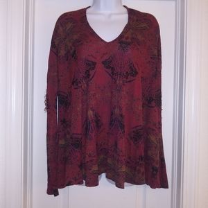 Free People Maroon Top Large
